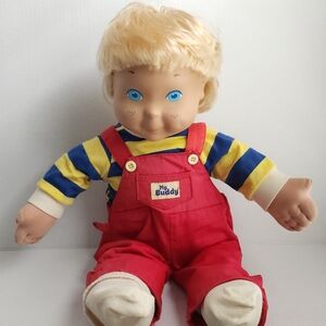 Preowned Vintage My Buddy Brunette Blue Eyes Little Boy 1980s Play Doll Plush